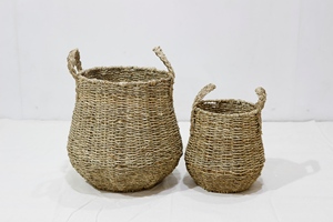 New Arrival Vintage <b>Wicker</b> Seagrass Woven Baskets Vietnam-supplied Storage Boxes & <b>Bins</b> Special Design Clothing Rack - Product Image 6