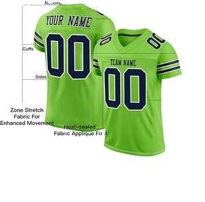 Custom Mesh American Football Jersey Embroidered Team Name Number Plus Size Breathable Sports Uniform Featuring UPF 50+ Quick - Product Image 3