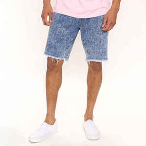 Pantalones Cortos de Mezclilla Holgados y Elegantes para Hombre con Logotipo Personalizado, Pantalones Cortos de Mezclilla de Estilo Urbano para Hombre - Product Image 2