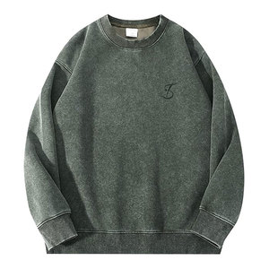 Pakistan Made High Quality Basics Acid Wash Sweatshirt Wholesale Cheap Price Men Acid Wash Sweatshirt - Product Image 1