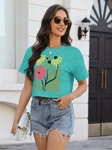 เสื้อครอปท็อปผู้หญิง คอกลม ลายกราฟิก แฟชั่นลำลอง รับผลิตตามสั่ง จำนวนมาก - Product Image 3