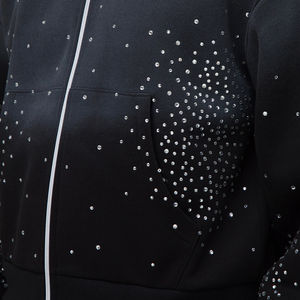 Conjunto de Sudadera con Capucha y Pantalones Deportivos Extra Grandes para Hombre, con Pedrería y Cierre de Cremallera, Estilo Casual y Cómodo - Product Image 3