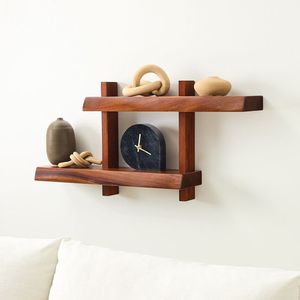 Handmade Solid Wood Floating Wall <b>Shelves</b> For Living Room Bedroom Kitchen And Office Storage - Product Image 1
