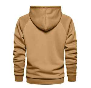 Sweat-shirt à capuche pour homme 100% coton, design uni, saison hiver, impression sérigraphique, poche, molleton teint uni - Product Image 4