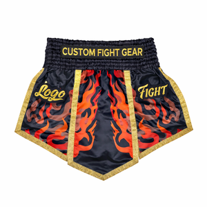 Pantalones Cortos de Entrenamiento de Muay Thai MMA para Hombre, Sublimación Personalizada, Satén Transpirable y Ligero, Logotipo Personalizado en la Parte Delantera - Product Image 1
