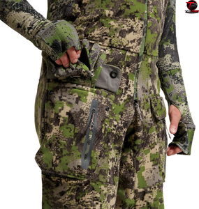Salopette de chasse imperméable pour garçons, camouflage numérique vert, hiver, fermeture éclair centrale intégrale, poches cargo à double rabat - Product Image 5
