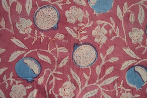 Tela de Algodón Rosa con Estampado Floral de Granada Azul, Estampado Batik, Ligera, Ecológica, Resistente a Químicos, para Decoración del Hogar, Bolsas para Niñas - Product Image 6