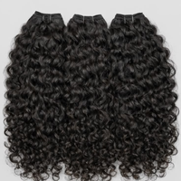 Cheveux Indiens Naturels Bouclés Bruts 1B, Lots de Cheveux Remy de Qualité Supérieure, Double Trame Faite à la Machine, Fournisseur en Gros