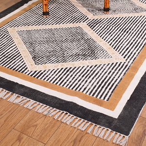 Premium NYKO MART Large Cotton Area <b>Rug</b> Handmade Custom Design <b>Washable</b> Flatweave Bohemian Geometric Pattern Non-Slip <b>Rug</b> - Product Image 6