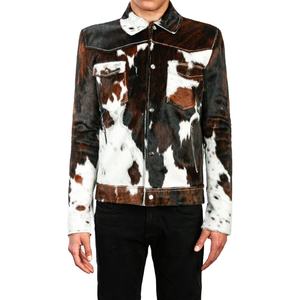 2025 chaqueta de cuero de vaca con estilo para hombre única piel de vaca para montar en invierno logotipo personalizado chaquetas de cuero de alta calidad para hombre - Product Image 1