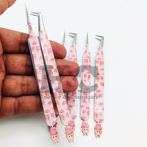 Nouveau design de pince à cils en acier inoxydable avec logo personnalisé pince à cils emballage durable pointe en fibre pince à épiler en vison - Product Image 6