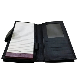 Men's Leather <b>Travel</b> Document Organizer Executive Checkbook Wallet Writing Pad Notepad Slot Holder Pen Loop Phone Pocket <b>Case</b> - Product Image 5