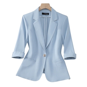 Milienz Sport Apparel Spring/Summer Women's Notched Collar Full Sleeve Spandex/Polyester Breathable Office <b>Suit</b> Jacket - Product Image 5
