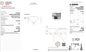 Anillo de Compromiso con Diamante Cultivado en Laboratorio, Corte Corazón Antiguo, Pulido, 5.56ct, F VVS2, Certificado IGI, Joyería Fina, Dureza 10/10 - Product Image 2