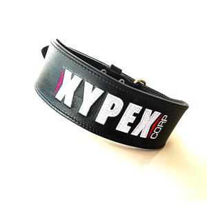 Customize Embroidered Logo Cowhide Soft Weightlifting <b>Belt</b> Professional High Quality Adjustable Rigid Genuine Full Grain Leather - Product Image 2