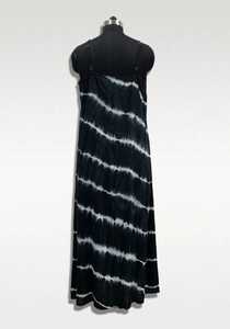 Tie Dye Maxi <b>Dress</b> <b>Spaghetti</b> <b>Strap</b> Loose Fit Viscose Summer Casual Long Sleeveless Striped Pattern Breathable Woven <b>Dress</b> - Product Image 2