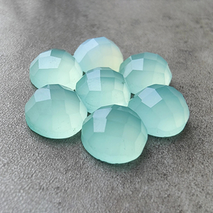 Calcedonia Aqua Natural, Corte Checker, Gema Redonda, Calibrada, Piedra Suelta al por Mayor, Todos los Tamaños Disponibles - Product Image 5