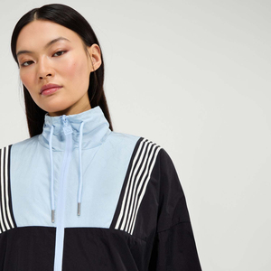 Women 2 Piece Windbreaker Tracksuit Set <b>Zip</b> <b>Up</b> <b>Jacket</b> and Wide Leg Pants Color Block Casual Sport Outfit - Product Image 4