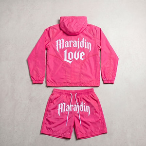 Popular Cotton Letter Print Hoodie and Short Set for Men and Women Long-Sleeved Casual Style for Spring and Summer - Product Image 3