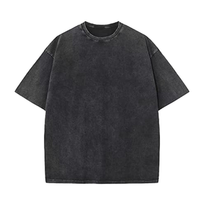Custom Design Men's 100% Cotton <b>Acid</b> Washed T-shirt Over Sized <b>Drop</b> Shoulder Heavyweight Stone Wash T -Shirt Made Pakistan - Product Image 1