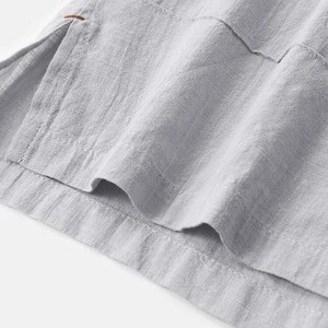 Débardeur en coton gris pour homme, col en V, décontracté, respirant, tricoté, couleur unie, sans manches - Product Image 5