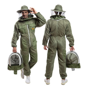 Traje de Apicultura Ventilado con Velo Redondo y Protector de Cuello, Chaqueta de Apicultura de 3 Capas Resistente al Calor, Protección Nivel D 200C-300C - Product Image 2