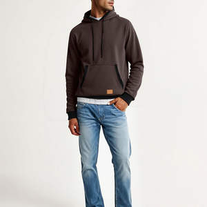 Sudadera Lisa con Capucha para Hombre, Estilo Urbano Casual, Tejido Grueso, Tallas Grandes, con Logotipo Personalizado, Precio Económico, de Fabricante - Product Image 3