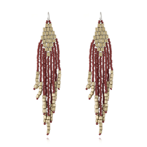 ต่างหูระย้าพู่ยาวสไตล์โบฮีเมียนโบราณแบบสั่งทำพิเศษสำหรับผู้หญิง - Product Image 2