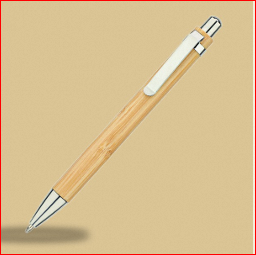 Stylo bille en bambou, instrument d'écriture de bureau écologique, style simple, cadeau promotionnel - Product Image 4