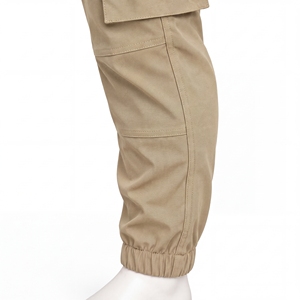 Pantalon cargo pour homme, taille élastique, plusieurs poches, respirant, en toile, style décontracté, pantalon de jogging mi-lourd pour l'automne - Product Image 4