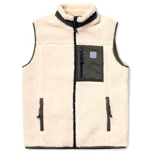 Gilets en polaire pour hommes et femmes, vente en gros, logo personnalisé, sans manches, couleur unie, veste sans manches - Product Image 2