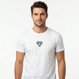 Custom T Shirt Manufacturer Mens Black Minimalist Rose Embroidery Graphic Tee High Quality Cotton <b>Tshirt</b> Wholesale Men Clothing - Product Image 2