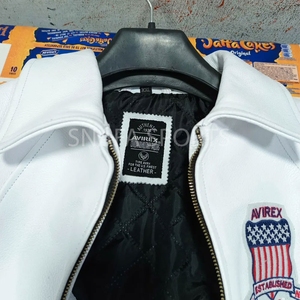 Nouvelle arrivée : veste en cuir Avirex, cuir de qualité supérieure, veste Avirex pour homme adulte, vestes en cuir Avirex. - Product Image 4