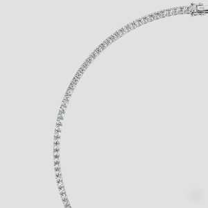 Collier tennis en or blanc 14 carats plaqué or, diamant de laboratoire VVS1 0,08 ct, bijoux élégants pour femmes, cadeau - Product Image 3