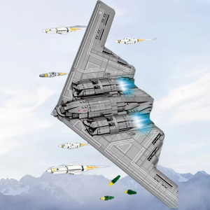 Modèle d'<span class=keywords><strong>avion</strong></span> de guerre <span class=keywords><strong>militaire</strong></span> MOC Reobrix 33038 B2 Stealth Bomber, 2063 pièces, blocs de construction, puzzle en briques, jouets pour enfants, cadeau - Product Image 3