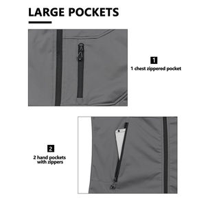 Meilleure vente fabriqué en usine gilet Softshell sans manches pour hommes gilet Softshell respirant et confortable pour adultes - Product Image 6