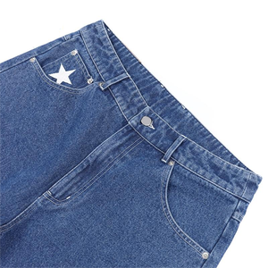 Manufactory Cotton Embroidery <b>Men</b> Denim Shorts Custom logo Washed Printing <b>Jean</b> Shorts Casual Straight Loose Jorts for <b>Men</b> - Product Image 2