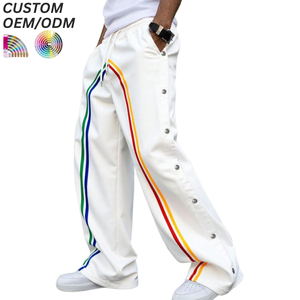 Pantalon décontracté et professionnel pour homme grande taille, taille mi-haute, prêt pour l'hiver, respirant, imprimé, 100% coton, logo personnalisé, OEM ODM, coupe ample - Product Image 1
