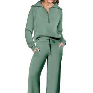 Nouvel ensemble deux pièces d'hiver de haute qualité : sweat à capuche zippé à manches longues et pantalon large – Tenue de sport décontractée - Product Image 6