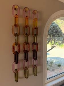 Contemporary Resin Craft Transparent Acrylic <b>Hanging</b> Chain <b>Wall</b> Accent Decorative <b>Decor</b> for Stylish Home Interiors - Product Image 5