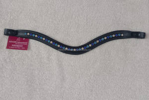 Bande de sourcils de cheval en cristal de strass faits à la main de haute qualité bel accessoire en cuir pour cheval directement du grossiste de chevaux - Product Image 3