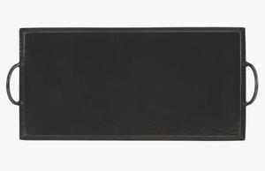 Plateau de service rectangulaire en métal, prix de gros et abordable, avec poignées, couleur unie, design minimaliste, plateau durable - Product Image 2