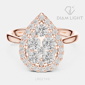 Bague de fiançailles en or blanc 14 carats avec diamant de laboratoire rond de 1,003 carats, certifiée IGI, bijoux fins pour femmes, cadeau - Product Image 3
