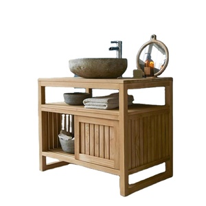 Meuble de salle de bain d'angle moderne sur mesure, dernière conception, prix de gros, orienté export, fabriqué en Indonésie - Product Image 2