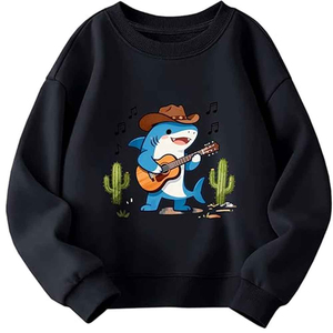Women's <b>Black</b> Crew Neck Fleece Sweatshirt 100% Cotton Casual Autumn Wear Full Sleeve Customizable - Product Image 2