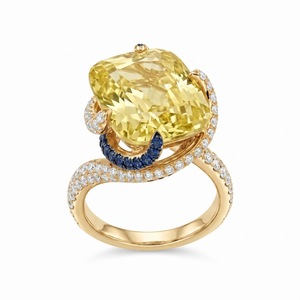 Anillo de Diamantes de Corte Ovalado Cultivados en Laboratorio en Oro de 18K para Mujer, con Diamantes Blancos de Corte Brillante en las Laterales, Estilo de Compromiso de Lujo - Product Image 1