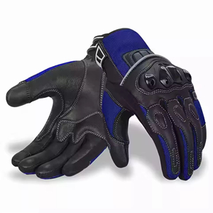 Guantes de Motocicleta Vintage de Cuero Genuino, Protección Completa para los Dedos, con Revestimiento de Goma, Pantalla Táctil - Product Image 1