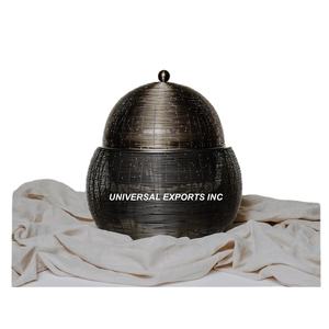 Réchauffeur de nourriture en métal nickelé mariage décoratif fournitures alimentaires casserole forme ronde luxe en gros métal Hotpot - Product Image 1