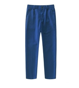 Pantalon droit en coton 100% pour enfants, nouvelle collection printemps, pour garçons et filles, coupe large, longueur 7/8, taille haute, fermeture éclair, séchage rapide - Product Image 1