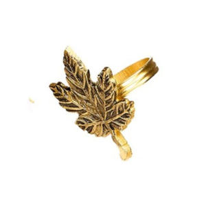 Anillo para Servilletas con Hoja de Latón Estilo Moderno, Acabado en Oro Antiguo, para Bodas, Duradero, Ecológico, con Logotipo Personalizado - Product Image 1